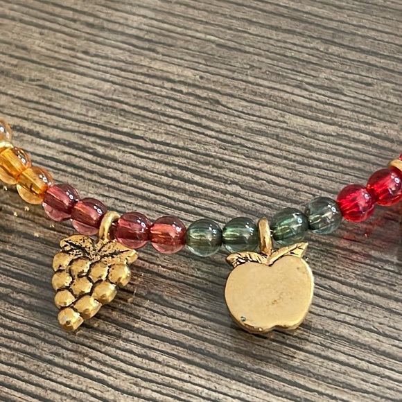 Vintage Fruit & Acrylic Bead Necklace - Picture 4 of 16